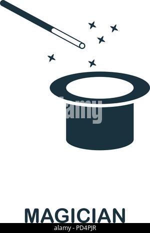 L'icône de création de magicien. Élément simple illustration. Concept de design magicien symbole parti icon collection. Peut être utilisé pour le mobile et web design, Illustration de Vecteur