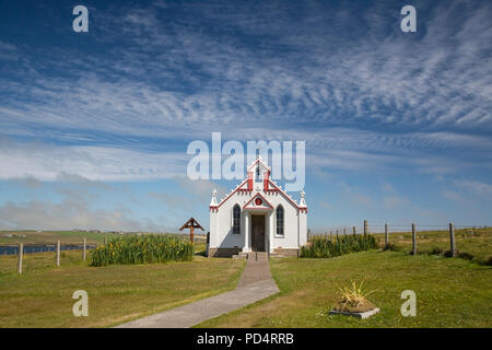 Avis de deuxième guerre mondiale chapelle italienne à Orkney Banque D'Images