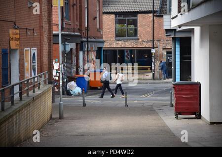 Le centre-ville de Manchester, la photographie de rue, vie quotidienne Banque D'Images
