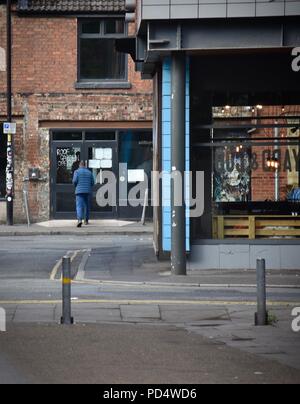 Le centre-ville de Manchester, la photographie de rue, vie quotidienne Banque D'Images