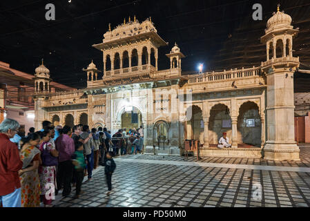 Temple de rats, Karni Mata, Temple Deshnoke, Rajasthan, Inde Banque D'Images