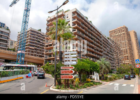 Monte Carlo à Monaco de la Principauté de Monaco, La Condamine et Monte-carlo prises depuis le belvédère près du Palais Princier de Monaco Banque D'Images