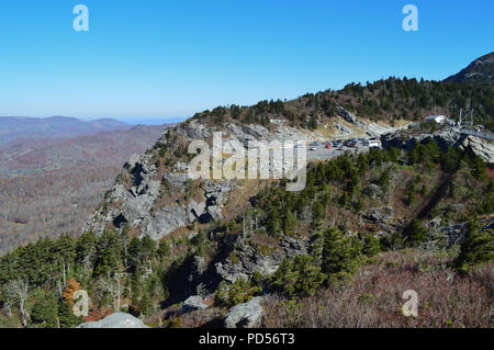 Inspiration spectaculaire vue panoramique de Linville Pic à Grandfather Mountain State Park. Banque D'Images