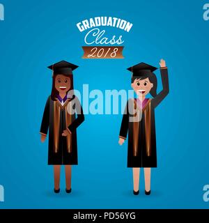 Carte de félicitations l'obtention du diplôme Illustration de Vecteur