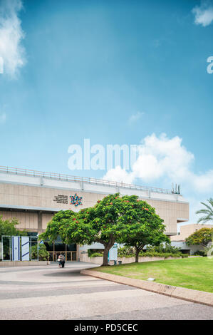 Israël, Ramat Aviv - 3 août 2018 : Le Musée du Peuple Juif à Beit Hatfutsot dans l'université de Tel Aviv Banque D'Images