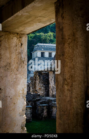Palenque, le palais, les ruines de la ville maya du sud du Mexique, Chiapas, Mexique Banque D'Images