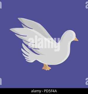 Dove Télévision icône sur un fond violet Illustration de Vecteur