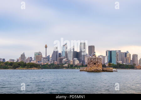 Fort Denison, Pinchgut Island dans le port de Sydney, Nouvelle-Galles du Sud, Australie Banque D'Images
