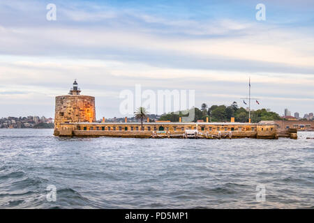 Fort Denison, Pinchgut Island dans le port de Sydney, Nouvelle-Galles du Sud, Australie Banque D'Images