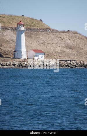 George's Island Lighthouse, le port de Halifax, Nouvelle-Écosse/Waterfront Banque D'Images