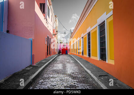 Ses rues colorées du vieux San Juan Banque D'Images