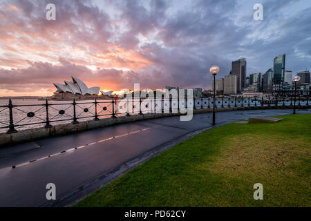 L'aube de Dawes Point Banque D'Images