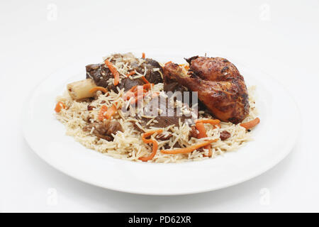 Afgan Lamb pulao Kabuli pilaf Banque D'Images