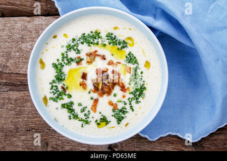 Soupe de céleri-rave et couliflower Banque D'Images