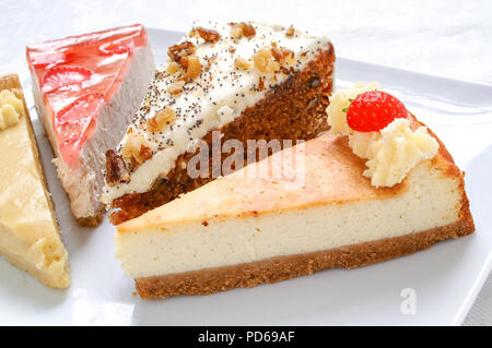 Gâteau fromage dessert plaqué Banque D'Images