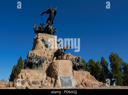 MENDOZA, ARGENTINE, le 06 août 2018. Monument à l'armée des Andes, est un travail artistique de l'artiste uruguayen Juan Manuel Ferrari, est situé à Banque D'Images