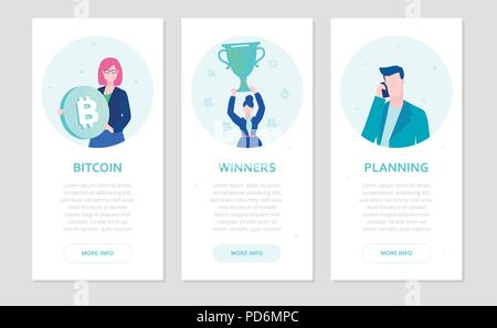 Finances - série de télévision style design bannières Illustration de Vecteur