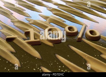 Dix pour cent de réduction sur le sable écrit Banque D'Images