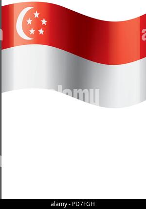 Drapeau de Singapour, vector illustration Illustration de Vecteur