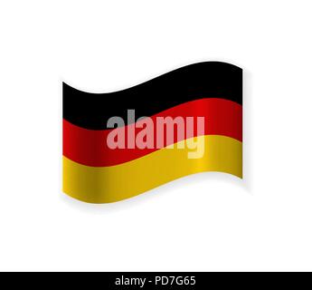 Pavillon de l'Allemagne. Pays d'Europe de l'Ouest. Vector illustration. Signe de la nation Illustration de Vecteur