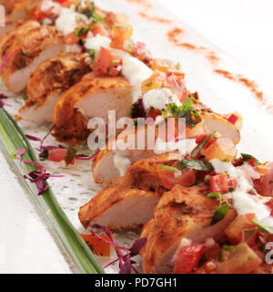 Poulet tikka traditionnels Banque D'Images