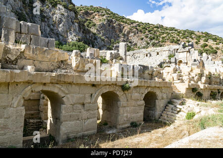 Amphithéâtre antique de Myra (Demre), Turquie Banque D'Images