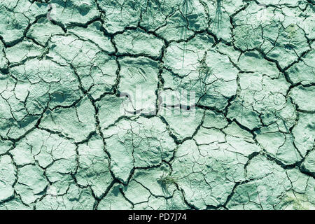 Un close-up de fissures profondes sur le terrain, en raison d'une sécheresse. Le concept de changements écologiques dans la nature Banque D'Images