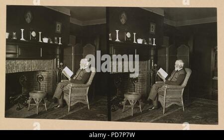 Andrew Carnegie dans son chalet, à proximité de golf Le golf links, Westchester Co., N.Y. Banque D'Images