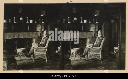 Andrew Carnegie dans son chalet, à proximité de golf Le golf links, Westchester Co., N.Y. Banque D'Images