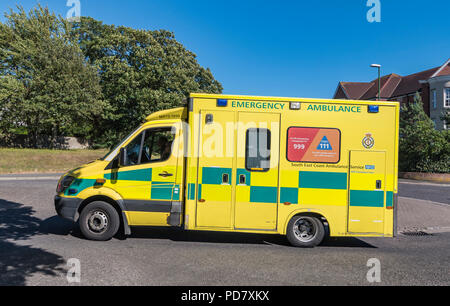 Sud-est de la Côte d'urgence ambulance services NHS dans le West Sussex, Angleterre, Royaume-Uni. Banque D'Images