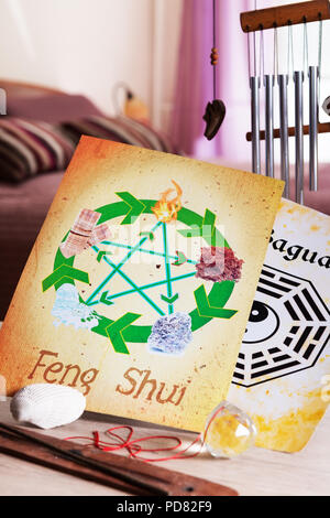 Image conceptuelle du Feng Shui avec cinq éléments Banque D'Images