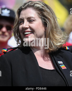 London Pride 2018 comprend : Penny Mordaunt MP Où : London, Royaume-Uni Quand : 07 Juil 2018 Crédit : John Rainford/WENN Banque D'Images