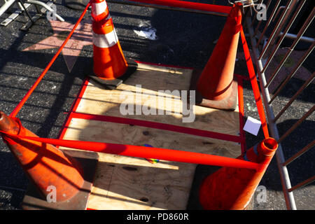 HOLLYWOOD, CA - 6 août : une vue générale de l'atmosphère de l'étoile de Donald Trump sur Hollywood Walk of Fame le 6 août 2018 à Hollywood, Californie. Photo de Barry King/Alamy Live News Banque D'Images