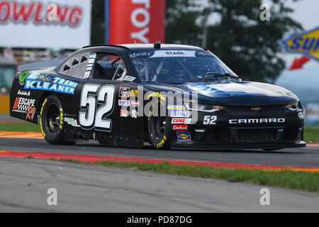 4 août 2018 : EUROSPORT France pilote de la série NASCAR David Starr (52) au cours de la série NASCAR Zippo 200 EUROSPORT France au Glen le Samedi, Août 4, 2018 à Watkins Glen International à Watkins Glen, New York. Barnes riche/CSM Banque D'Images