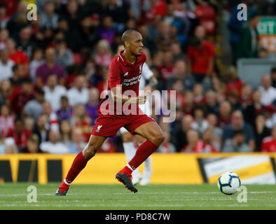 Anfield, Liverpool, Royaume-Uni. 7e août 2018. Pré saison friendly football, Liverpool contre Torino ; Fabinho de Liverpool : Action Crédit Plus Sport/Alamy Live News Banque D'Images