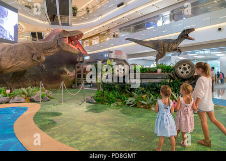 Shanghai, Shanghai, Chine. 8e août 2018. Shanghai, Chine - le 'Jurassic World : Fallen Kingdom' exposition thématique est tenue à un centre commercial à Shanghai, Chine. Crédit : SIPA Asie/ZUMA/Alamy Fil Live News Banque D'Images