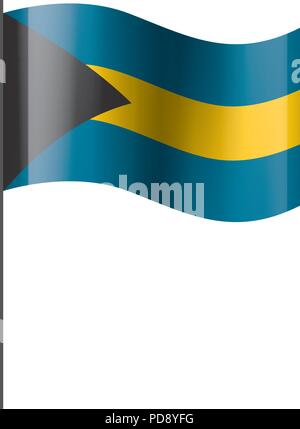 Bahamas drapeau, vector illustration Illustration de Vecteur