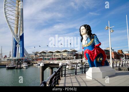 Gunwharf Quays de vente au détail sur les quais de port de Portsmouth Hampshire England UK Banque D'Images