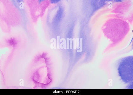 Résumé multicolores de l'aquarelle sur papier texture d'arrière-plan Banque D'Images