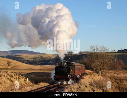 Yanky 65 chefs loin de Stoneacre boucle sur l'Embsay & Bolton Abbey de fer. Banque D'Images