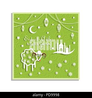 L'Eid al-Adha, Kurban Bajram fête musulmane. Vector Illustrator. Illustration de Vecteur