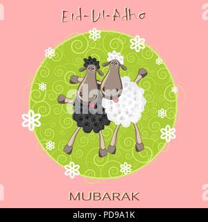L'Eid al-Adha, Kurban Bajram fête musulmane. Vector Illustrator. Illustration de Vecteur