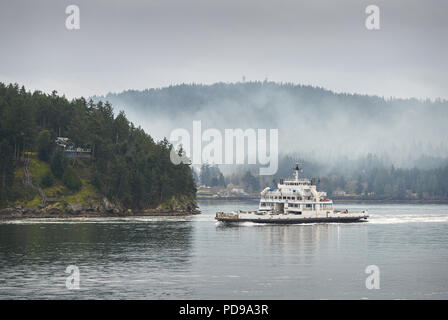 Traversier de l'île du Golfe, en Colombie-Britannique. Un voyage à travers la BC Ferry des îles Gulf, en Colombie-Britannique. Banque D'Images