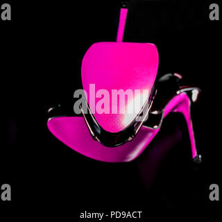Paire de chaussures haut talon chaussures de parti. Chaussures de mode drag queen. Chaussures Diva. Banque D'Images