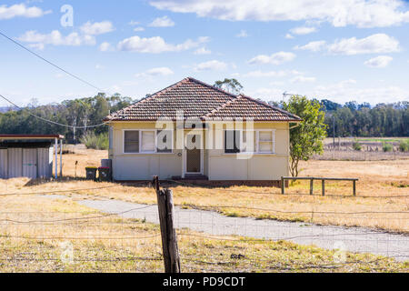 Une vieille maison de Fibro "Badgery's Creek. Il sera démoli pour faire place à l'aéroport de Sydney Ouest nouvelle Banque D'Images