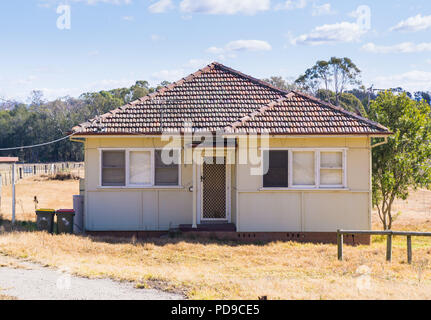 Une vieille maison de Fibro "Badgery's Creek. Il sera démoli pour faire place à l'aéroport de Sydney Ouest nouvelle Banque D'Images