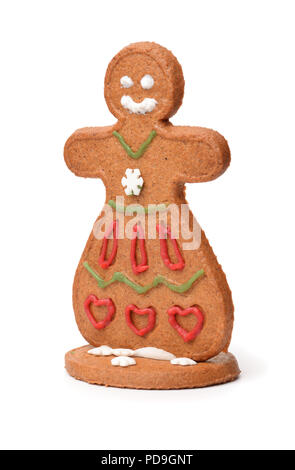 Gingerbread Man isolated on white Banque D'Images