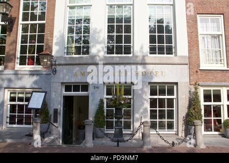 Ambassade Hotel est un hôtel quatre étoiles sur l'Herengracht, Amsterdam, construit à partir d'une rangée de maisons de canal 10. Banque D'Images