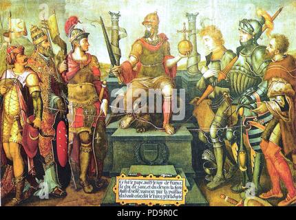 Allegorie du regne de Charles Quint 16e siècle. Banque D'Images