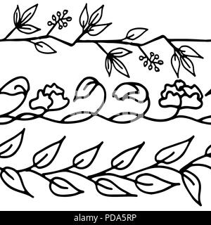 Vector set ornements transparente. Simple motif floral. Illustration de Vecteur